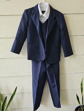 Peanut Butter Collection Boys Navy Blue Formal Suit Set 4-Piece Size 4T